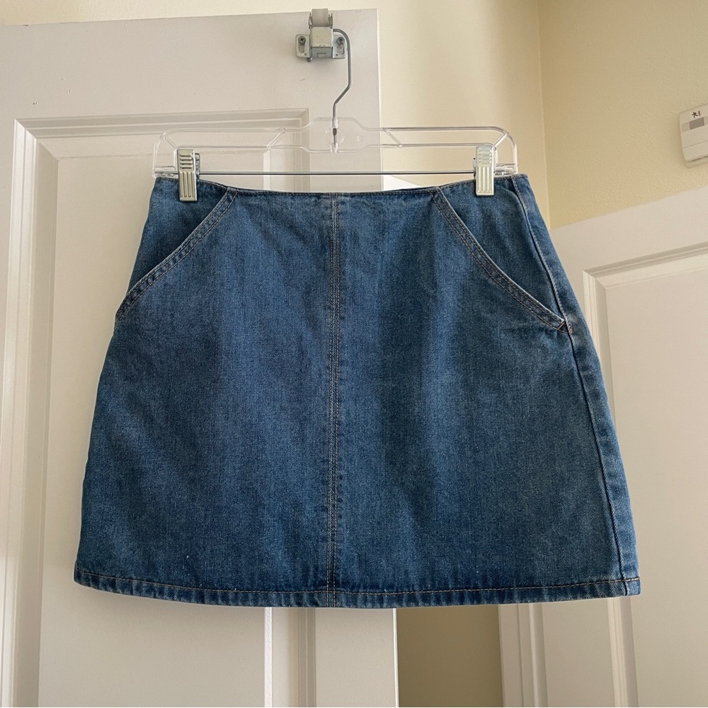 Denim A-line skirt